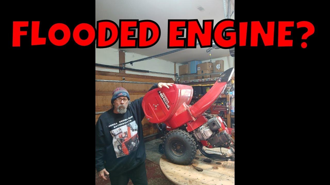 How To Quickly Re~Start Your Flooded Honda Snowblower ! - YouTube