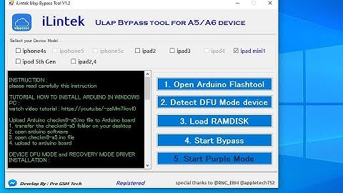 iLintek ipadmini1 bypass in Windows Pc