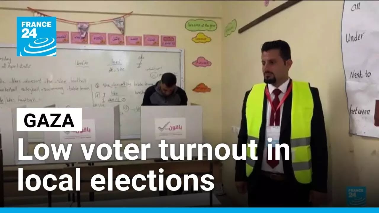 Low voter turnout in Gaza as West Bank holds local elections • FRANCE 24 English