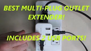 BEST Multi Plug Outlet Extender with 2 USB Wall Charger, Travel Power Strip Extension TECKIN REVIEW screenshot 4