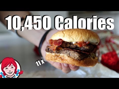 10,000 Calorie Baconator Challenge!! (11 Burgers)
