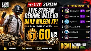 BGMI LIVE STREAM 🔥 | Rank #1 Watcher Ko Milega 60 UC 🏆 | Daily XP Reward screenshot 5