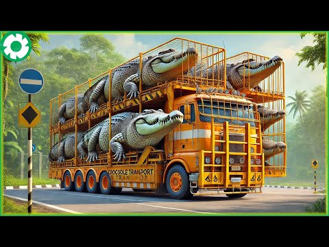Transporting Giant Crocodiles This Way - Crocodile Skin Farming and Process - Agriculture Technology