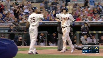 CWS@MIN: Twins hit two homers, plate eight in 3rd