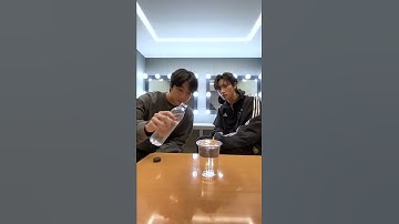 I.M and HYUNGWON doing the #WaterSpillChallenge 💧 #MONSTAX #Shorts