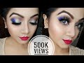 Electric blue and gold eye makeup tutorial  nye party makeup tutorial  makeup maniac by linda