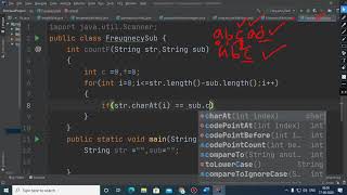 Frequency of a SubString / SubArray in a given String / Array