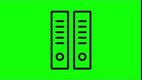 Animated Files Icon on Green Screen With Pop-up Sound