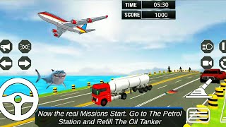 Oil Tanker Truck Driving Games - Go to the Petrol station and refill the oil tanker screenshot 1