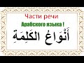 Части речи Арабского языка