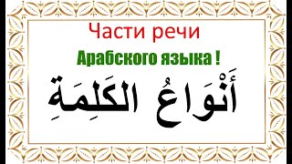 Части речи Арабского языка