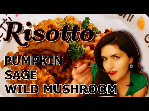 Pumpkin Sage Wild Mushroom Risotto | Vegan warming comforting food