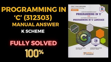 312303  PROGRAMMING IN ‘C’ LANGUAGE PCI Manual Answer - MSBTE K Scheme – Semester 2