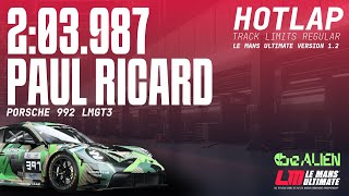 Le Mans Ultimate Hotlap Porsche 992 Lmgt3 Paul Ricard 1.2.1