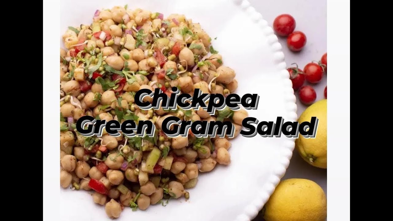 Chickpea Green Gram Salad I Recipe of Chickpea Salad I Benefits I