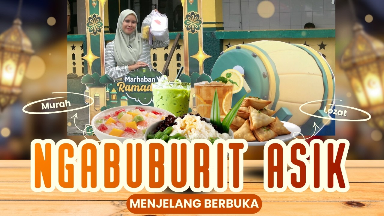 NGABUBURIT ASIK MENJELANG BERBUKA PUASA DI PELATARAN MASJID AGUNG RANTAUPRAPAT