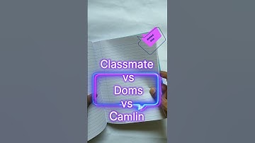 Classmate  vs doms  vs Camlin notebook #stationery #notebook #shorts
