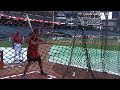 Larry Fitzgerald taking BP with Diamondbacks