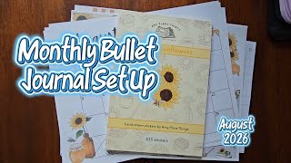 Monthly Bullet Journal Set Up | August 2026 | Archer and Olive | Amy Plans Things 