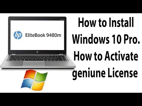 HP Elitebook Folio 9480m Windows 10 Pro Install & License Activation