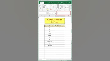 Day 17/100 | ARABIC Function in Excel | Excel Function | #shorts #youtubeshorts #excel #function