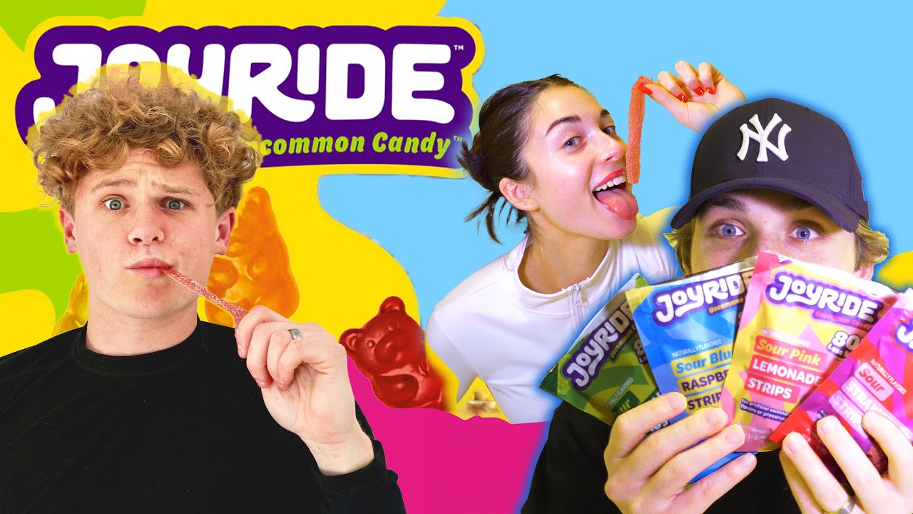 We Tried Ryan Trahan's NEW Candy! Joyride Sour Strips YouTube