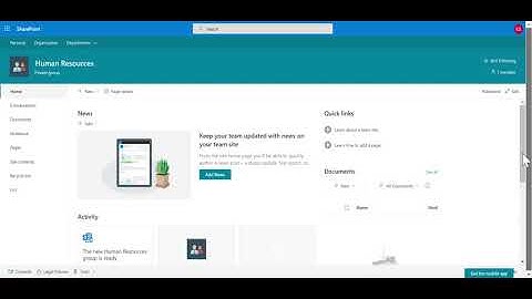 SharePoint Starter Kit v2 Team site HR Demo
