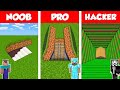 Minecraft SECRET UNDERGROUND HOUSE BASE BUILD CHALLENGE - NOOB vs PRO vs HACKER - Animation