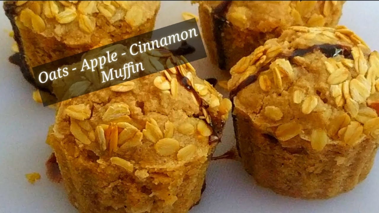 Eggless - Oats-  Apple-  Cinnamon -  Muffin - Healthy Breakfast / Snacks Idea - Oats Recipe | Healthy and Tasty channel