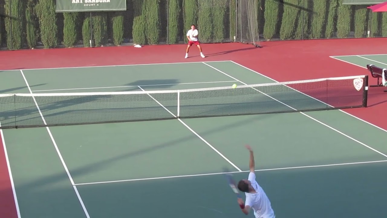 trojancandy.com:  USC Tennis Freshman Ryan Colby Hit a Winner vs. Stanford's Alexandre Rotsaert