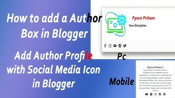 How to Add Author Profile with social media Icon in Blogger | ब्लॉगर में Author प्रोफाइल लगाए | 2023