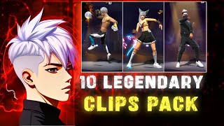 TOP 10 CLIPS PACK | FREE FIRE CLIPS 🥵💫 FF EMOTE CLIPS PACK | FREE TO USE #34