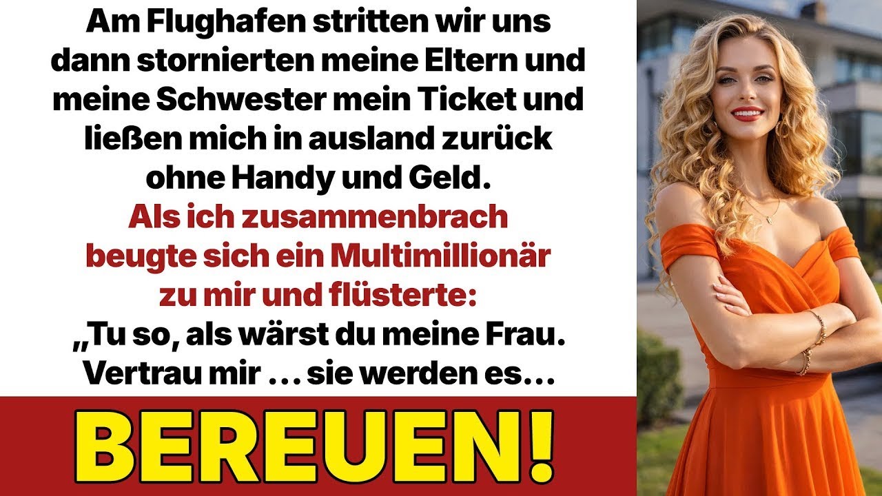 Am Flughafen ließen sie mich stehen. Ein Milliardär flüsterte: „Vertrau mir, sie werden es bereuen…“