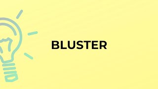 What is the meaning of the word BLUSTER?