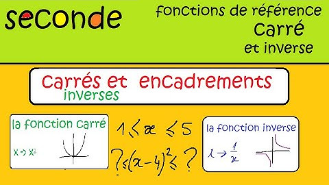 seconde fonctions de référence IMPORTANT  fonction carré et inverse  Les encadrements