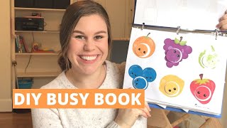 HOW TO MAKE A BUSY BOOK //DIY TODDLER BUSY BOOK // HOW TO MAKE A PRESCHOOL LEARNING BINDER
