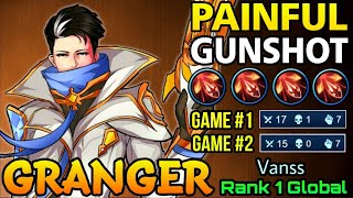 Painful Gunshot Granger Double MVP Plays - Top 1 Global Granger Vanss - MLBB