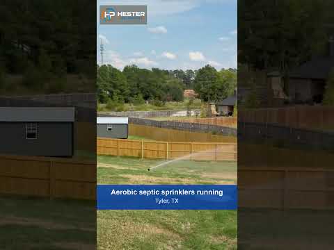 Aerobic septic sprinklers running on Lexi Court
