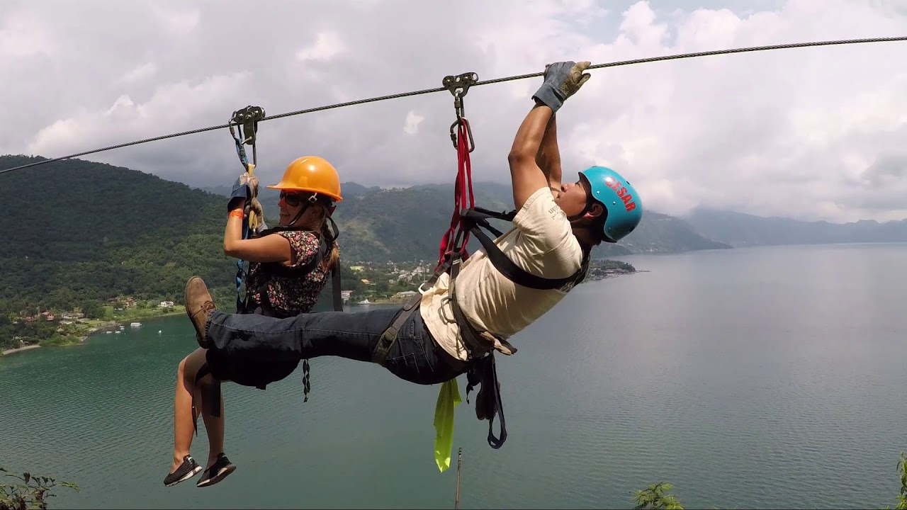 Zip Lining Lake Atitlan, Guatemala YouTube