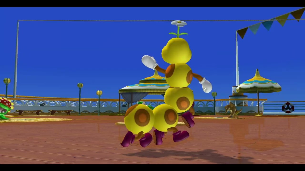 Mario Super Sluggers Daisy Flowers (P1) vs Waluigi Spitballs (CPU) in Daisy Cruiser Day