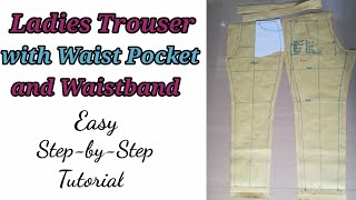 How to Draft Basic Ladies Trouser with Pocket and Waistband (Paano gumawa ng Basic Pants)