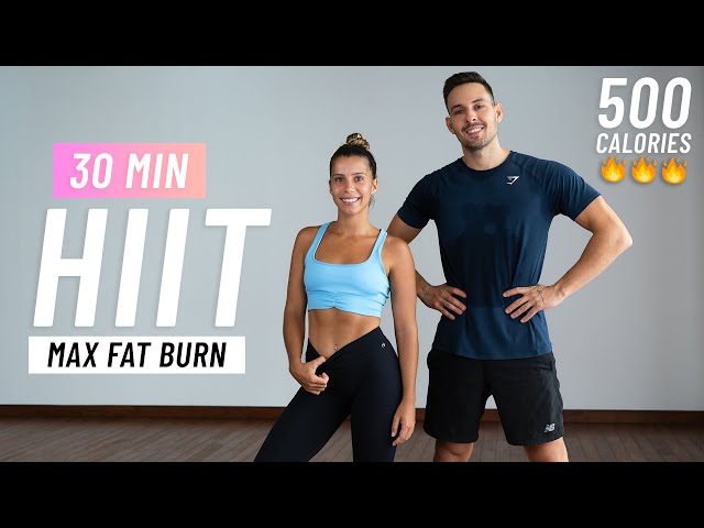 30 MIN CARDIO HIIT Workout for Fat Burn (Full Body, No Equipment, At Home) class=