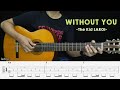 WITHOUT YOU - The Kid LAROI - Fingerstyle Guitar Tutorial TAB + Chords + Lyrics