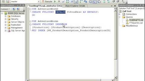 SQL Server 2008 - Enabling Full Text Search