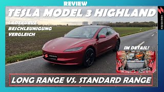 Tesla Model 3 Highland Long Range gegen Standard Range, der Vergleich, Ladekurve, Technik, Teil 3