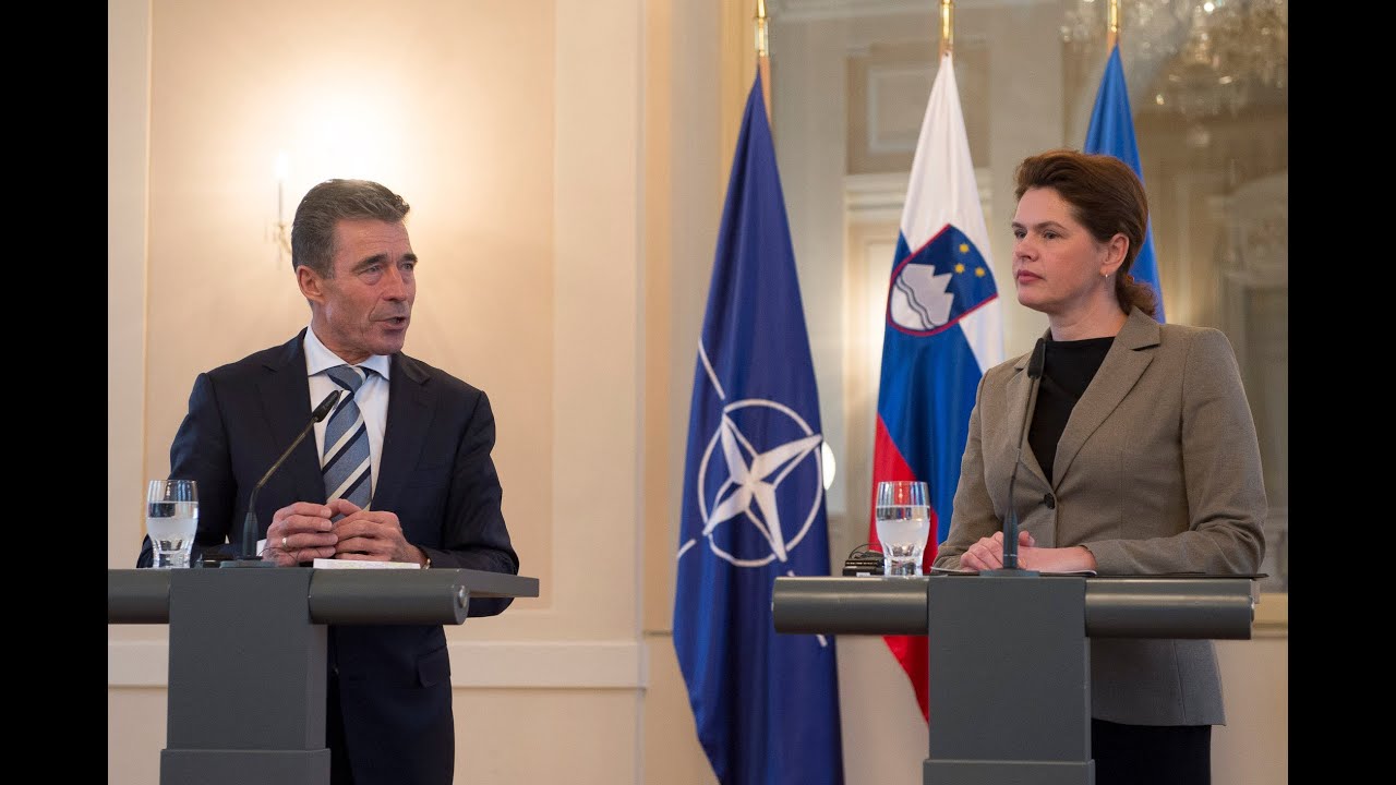 NATO Secretary General with Prime Minister of Slovenia - Joint Press ...