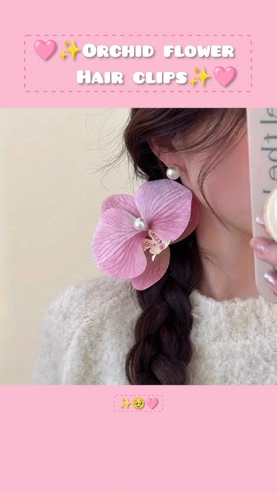 Cute DIY 🩷 Orcid Hair clip #shorts #papercraft #art #giftideas #diy # ...