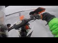 2018 YZ450F and KTM 350sxf playing on ice