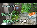 【スペース限界の小さな庭】 DIYで自然味あふれる新たな植栽エリアを作ります! Part2 苔の貼り方・水はけ対策(+6月に咲いた山野草も紹介)