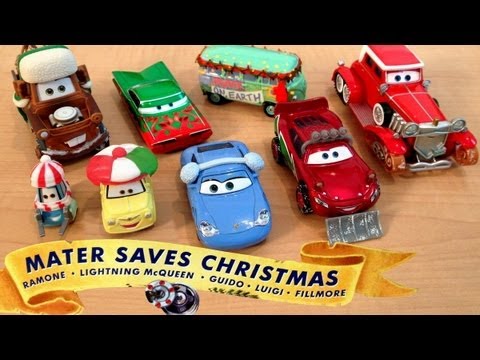Mater Saves Christmas Diecast Disney Cars 2 Santa Claus, Luigi, Guido Holiday Edition story tellers